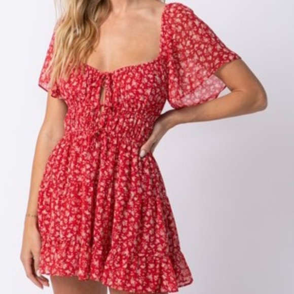 The Wild Clover Dresses & Skirts - ❌SOLD OUT❌ BURNING UP FLORAL SHORT SLEEVE DRESS